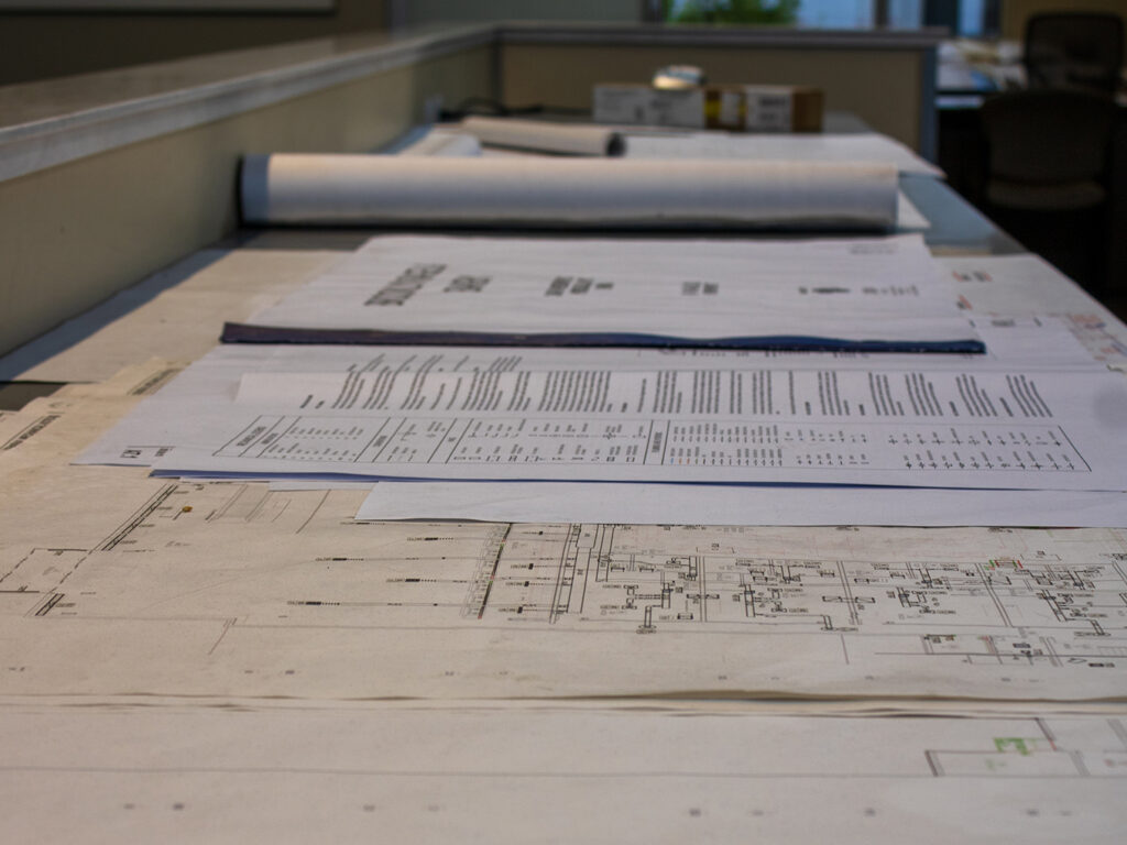 Photo of a plan from a Missoula residential HVAC